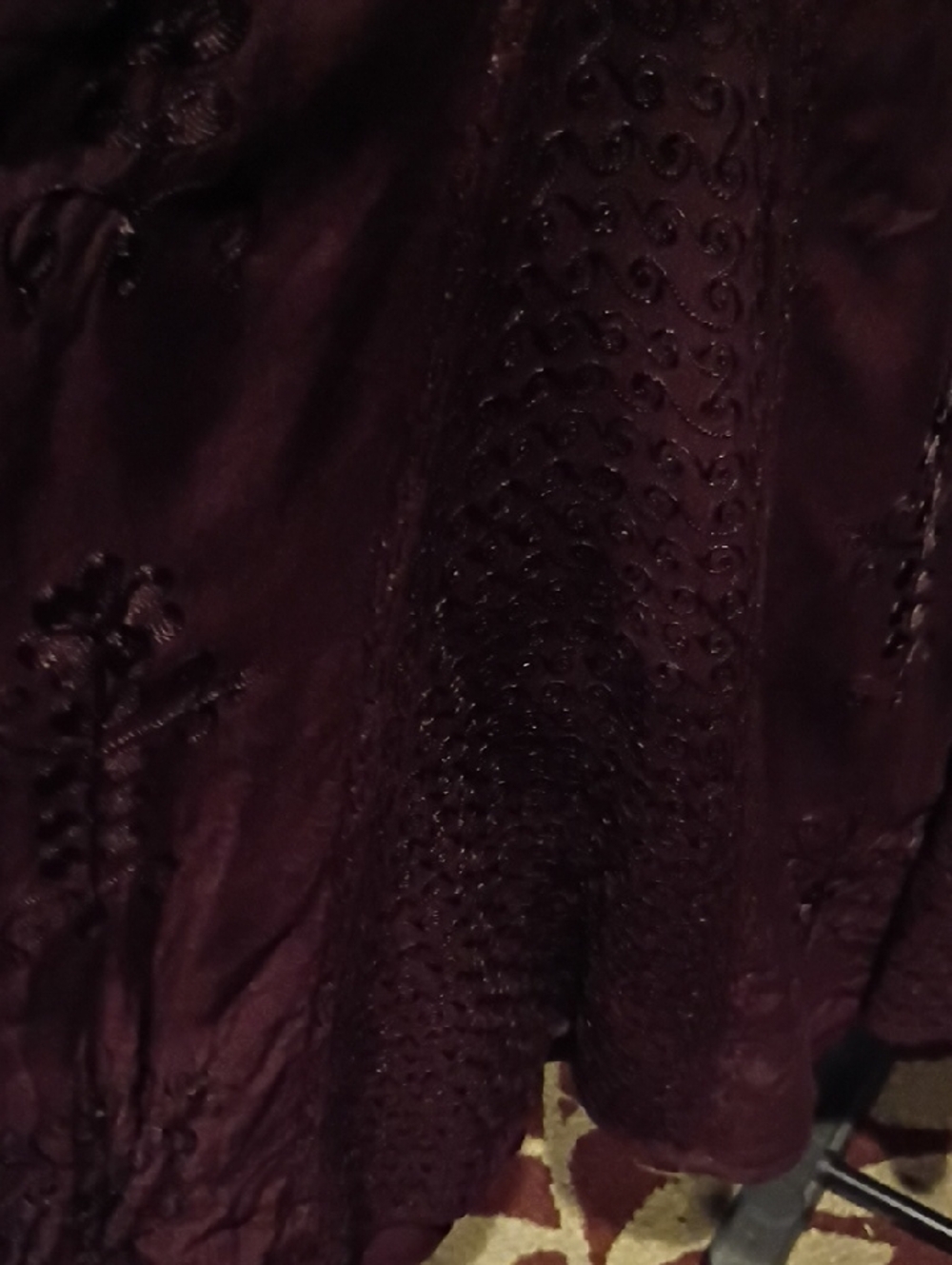 FINAL PRICE Holy Clothing Chocolate Embroidered Round Neck Dress - Picture 10 of 15